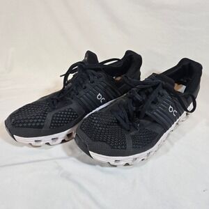 On Cloud Running Shoes Black White Womens 9.5 EU 41 Athletic Trainer